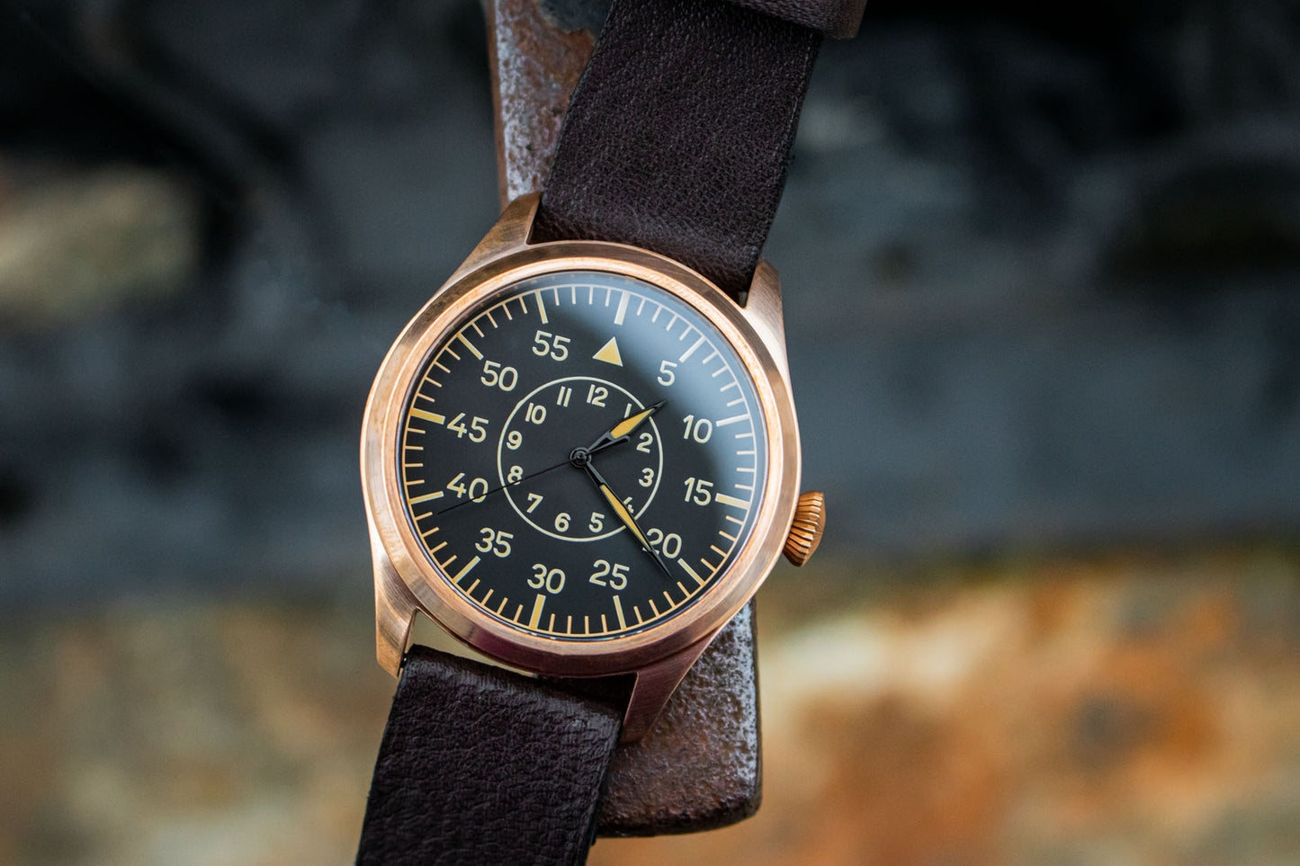 Enoksen 'Fly' E03/B Bronze Edition - Mechanical Pilot's Watch - 46mm