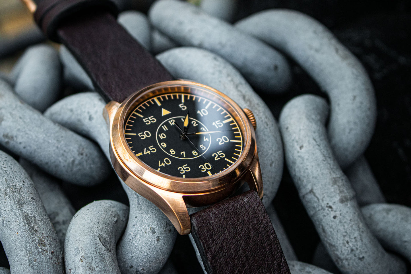 Enoksen 'Fly' E03/B Bronze Edition - Mechanical Pilot's Watch - 46mm