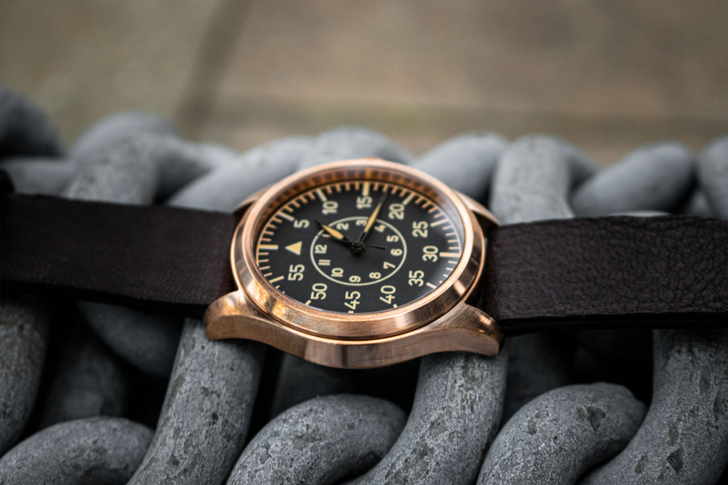 Enoksen 'Fly' E03/B Bronze Edition - Mechanical Pilot's Watch - 46mm