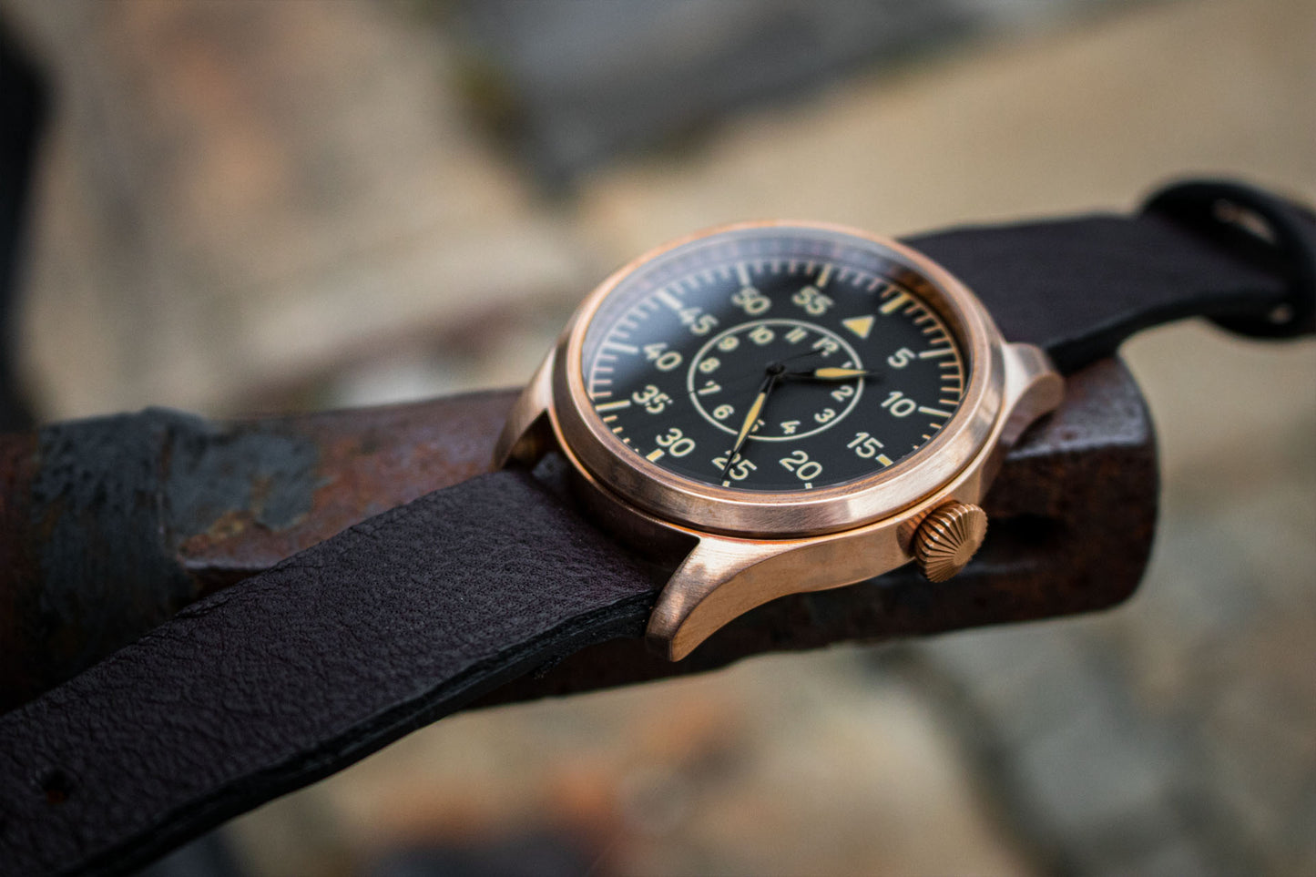 Enoksen 'Fly' E03/B Bronze Edition - Mechanical Pilot's Watch - 46mm