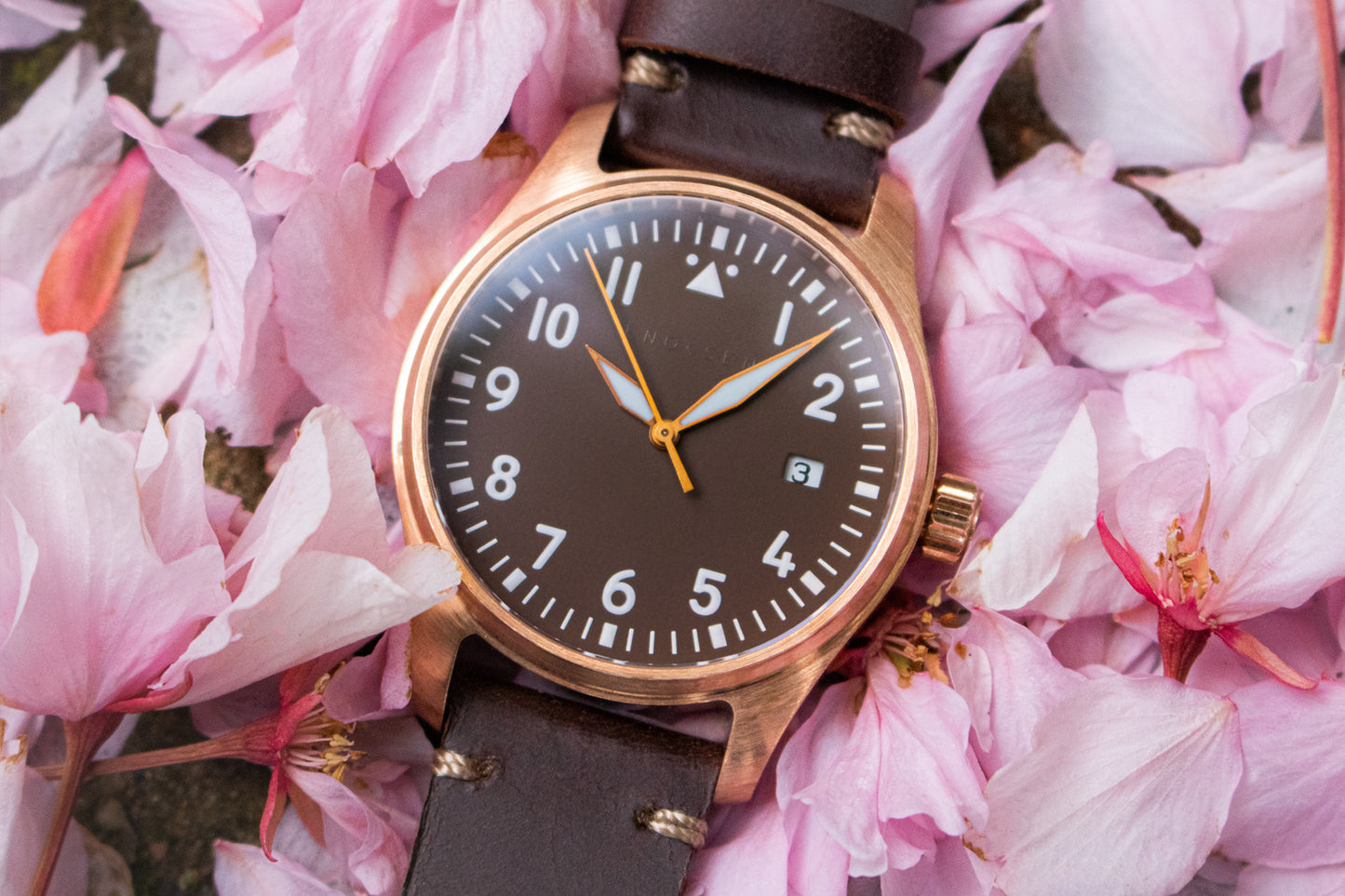 Enoksen 'Fly' E03/G Bronze Brown Swiss Edition - Mechanical Pilot's Watch - 39mm