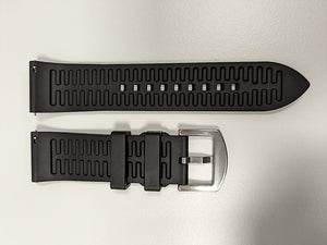 Enoksen Premium FKM Rubber Strap (24mm) - Quick-Release, Black & Stainless Steel