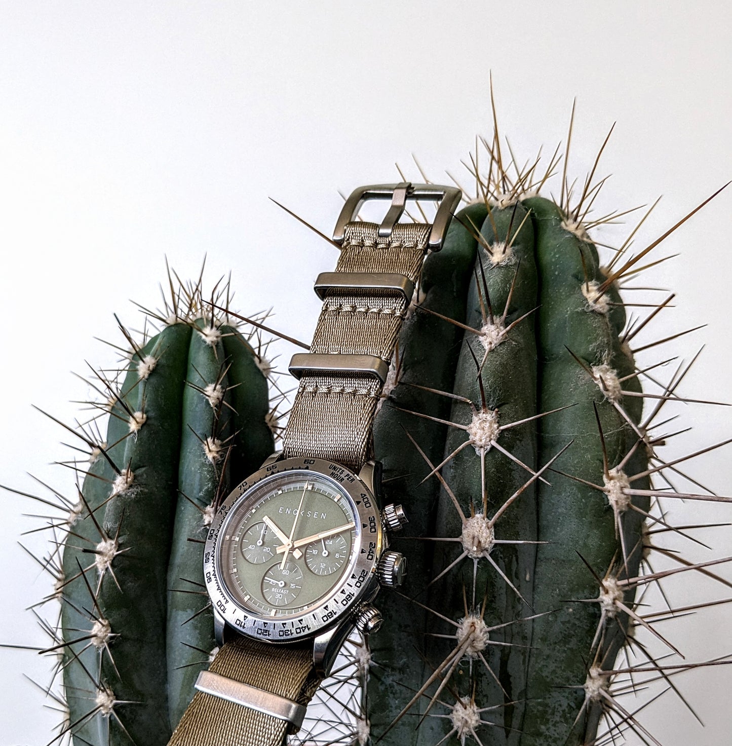 Enoksen 'KRONO' E08/C - Green Steel - 39MM