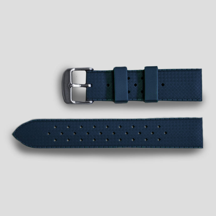 Enoksen Tropic-style rubber strap (18, 20 & 22mm) - Midnight Blue