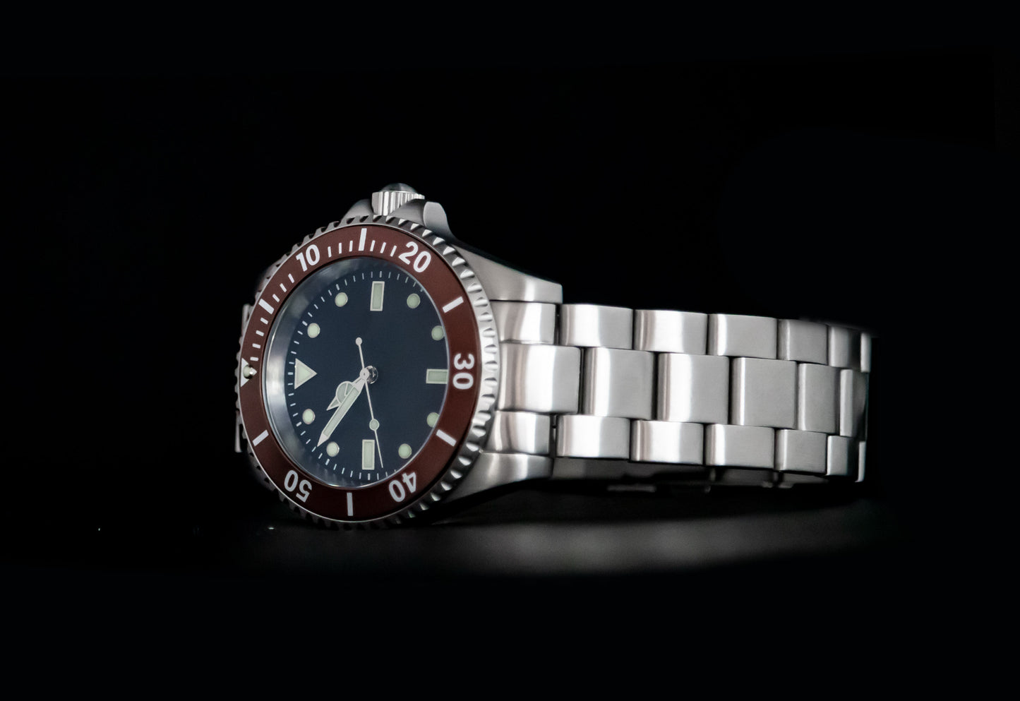 Enoksen 'Dive' E02/H Brown Oyster - Hybrid Diver's Watch - 40mm