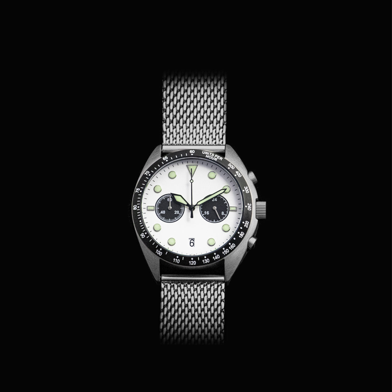 Enoksen 'Drive' E04/B - Driver's Chronograph - 43mm (White)