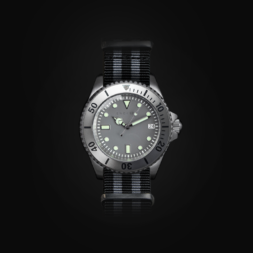 Enoksen 'Dive' E02/D Monochrome - Silver & Black (41mm)