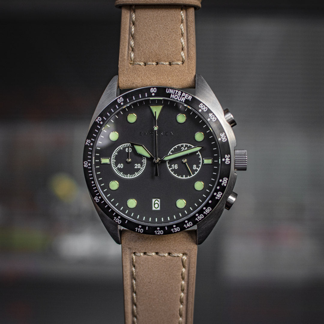 Enoksen 'Drive' E04/A - Driver's Chronograph - 43mm (Tan Original)