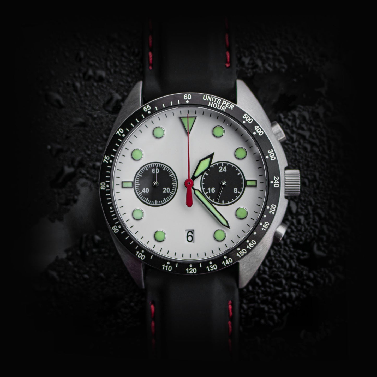 Enoksen 'Drive' E04/B - Driver's Chronograph - 43mm (White)