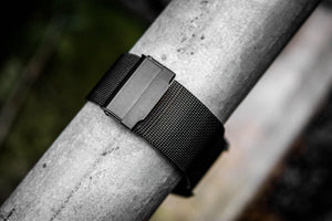Enoksen Fine Mesh PVD Black Steel Bracelet (18, 20, 22 & 24mm)