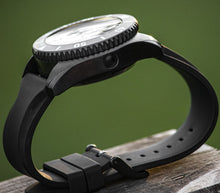 Enoksen Two Piece Rubber Strap - PVD Stealth Black (18, 20, 22 & 24mm)