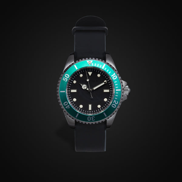 Enoksen 'Dive' E02/H Green - Hybrid Diver's Watch - 41mm