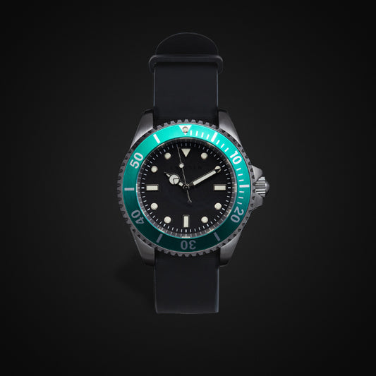 Enoksen 'Dive' E02/H Green - Hybrid Diver's Watch - 41mm