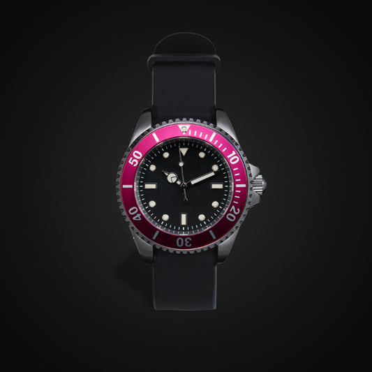 Enoksen 'Dive' E02/H Pink - Hybrid Diver's Watch - 41mm