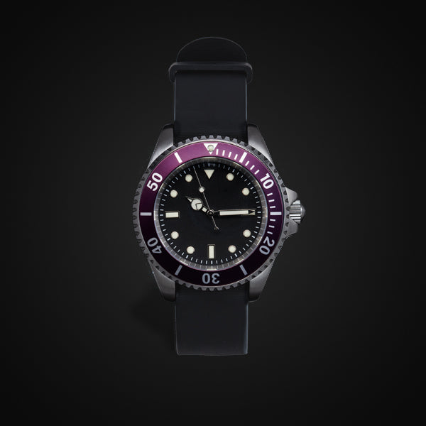 Enoksen 'Dive' E02/H Purple - Hybrid Diver's Watch - 40mm