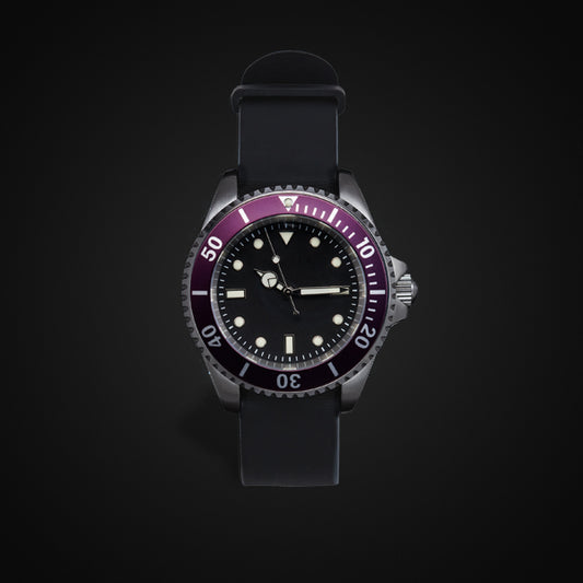 Enoksen 'Dive' E02/H Purple - Hybrid Diver's Watch - 40mm