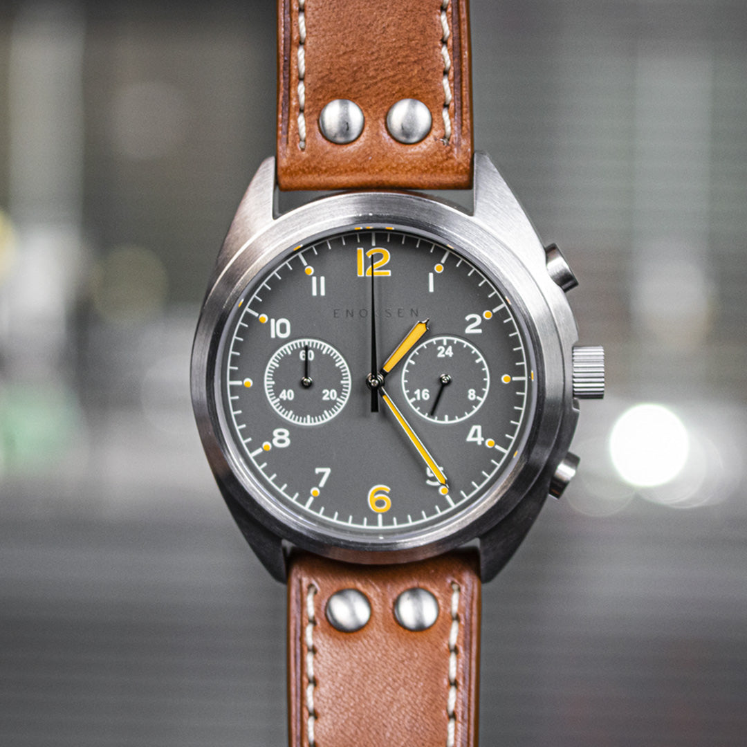 Enoksen 'Fly' E03/D - Pilot's Hybrid Chronograph Watch - 43mm