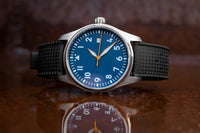 Enoksen 'Fly' E03/E Steel Blue Swiss Edition - Mechanical Pilot's Watch - 39mm