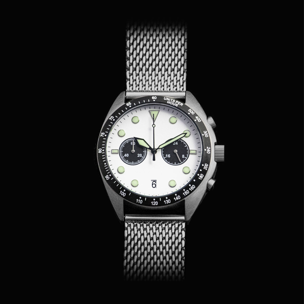 Enoksen 'Drive' E04/B - Driver's Chronograph - 43mm (White)