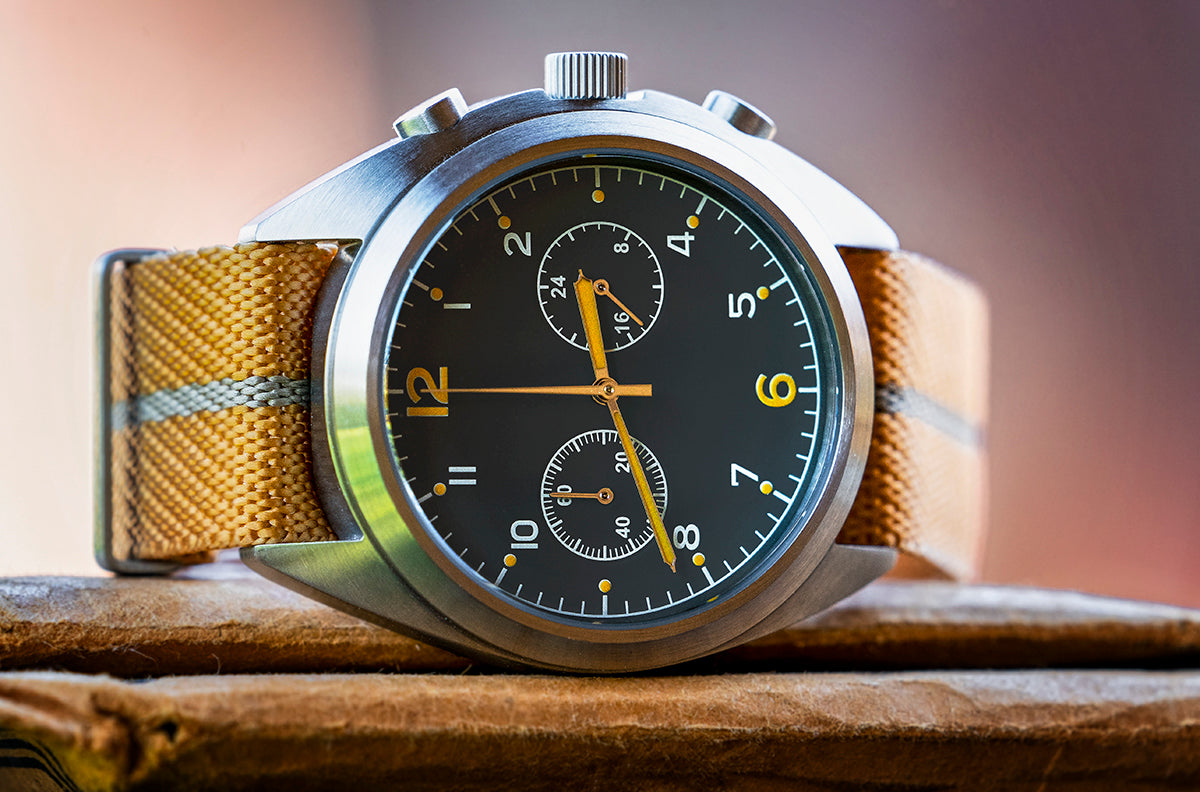 Enoksen 'Fly' E03/D - Pilot's Hybrid Chronograph Watch - 43mm