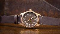 Enoksen 'Fly' E03/G Bronze Brown Swiss Edition - Mechanical Pilot's Watch - 39mm