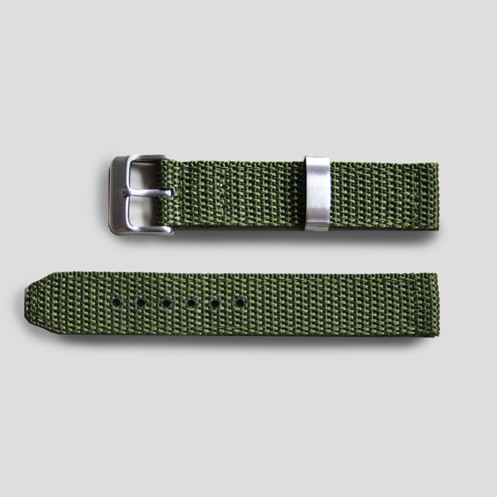 Enoksen Two-Piece Nylon Weave Strap (18 & 20mm) - Green / Blue / Black