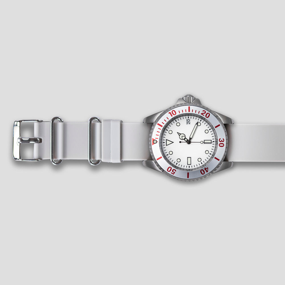 Enoksen G10 NATO Silicone Rubber Watch Strap (20mm) - Grey